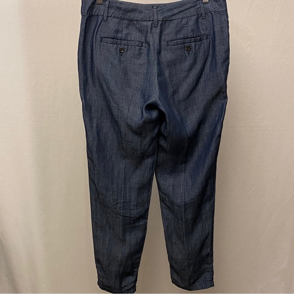 Ann Taylor Size 4 Lyocell / Linen Blend Pants Chambray Blue Womens Mid Rise - Picture 14 of 15